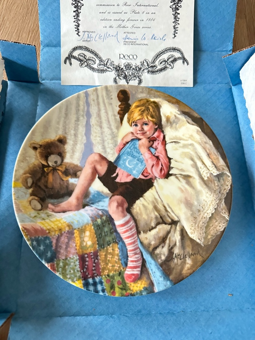 "Jack and Jill" plate by artist John McClelland